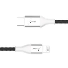 j5create - JLC15W, USB Type-C to Lightning cable White
